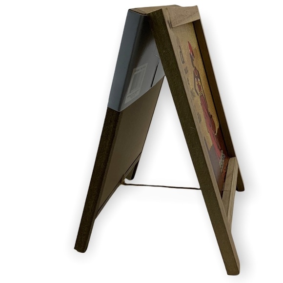 Table Decor Chalkboard African Art Easel Picture Sign Double Sided - Picture 4 of 14
